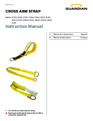 小物 A&G Chained Cross Strap Cross Arm Strap (United States) | Guardian Fall Protection